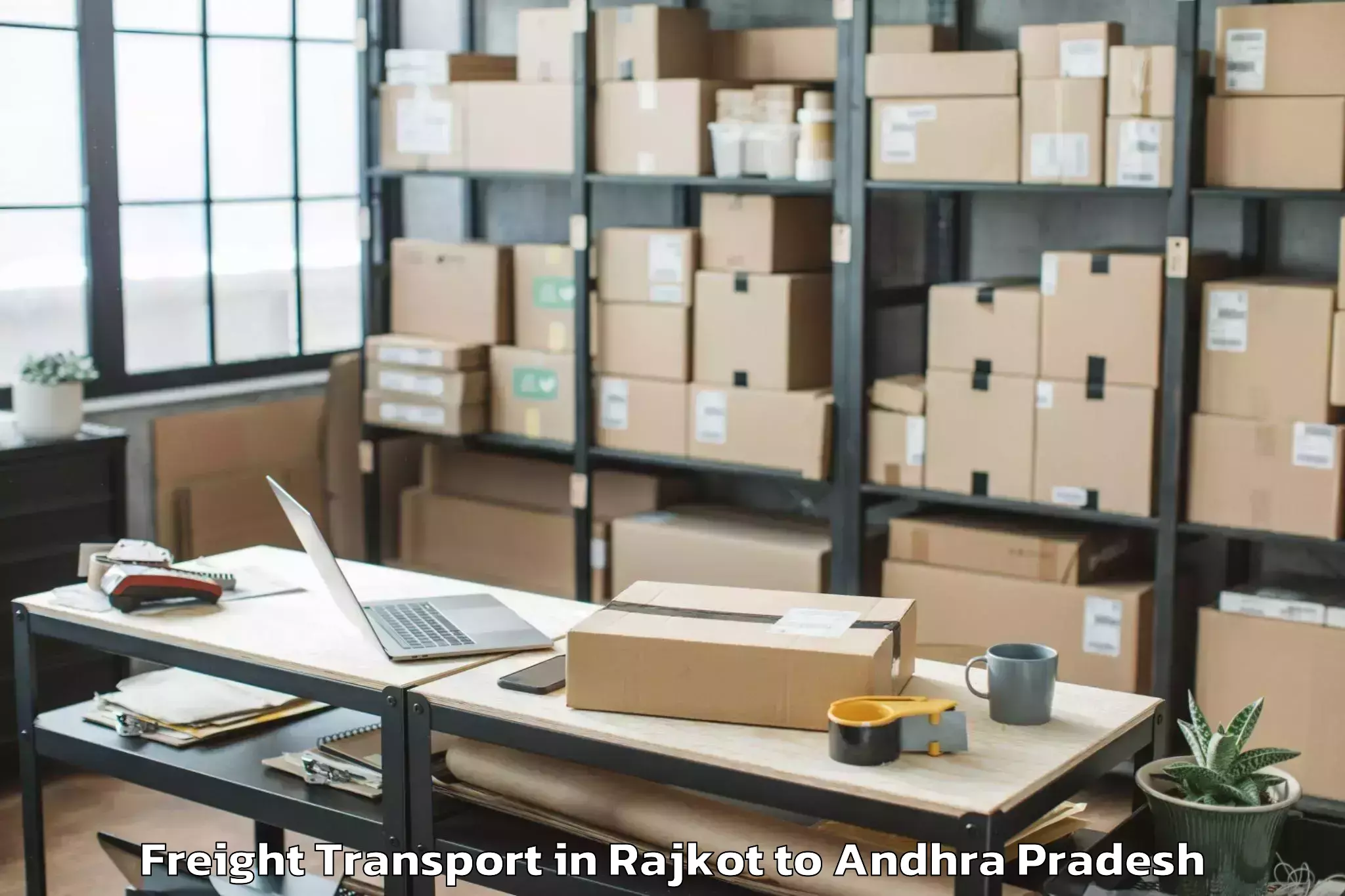 Easy Rajkot to Challapalli Freight Transport Booking